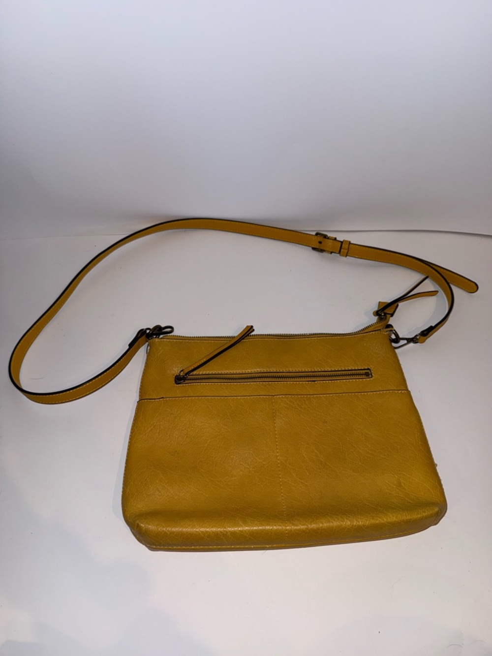 Compact Mustard Yellow Crossbody Shoulder Bag